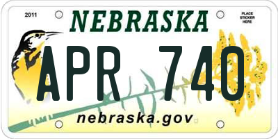 NE license plate APR740
