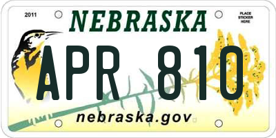 NE license plate APR810