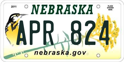 NE license plate APR824