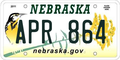 NE license plate APR864