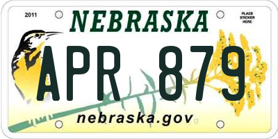 NE license plate APR879
