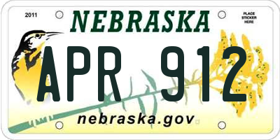 NE license plate APR912