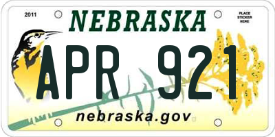 NE license plate APR921