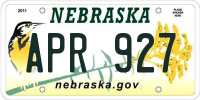 NE license plate APR927
