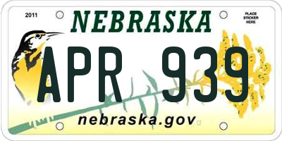 NE license plate APR939