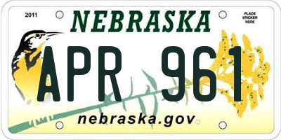 NE license plate APR961