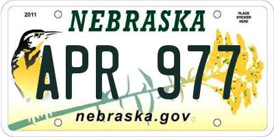NE license plate APR977
