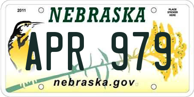 NE license plate APR979