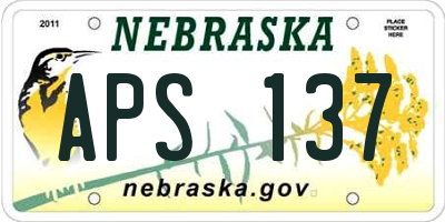 NE license plate APS137