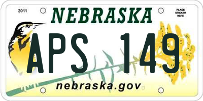 NE license plate APS149