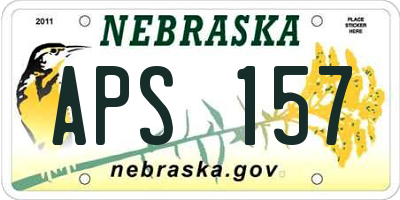 NE license plate APS157