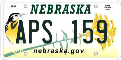 NE license plate APS159