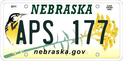 NE license plate APS177