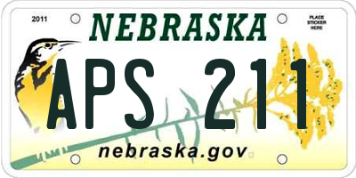 NE license plate APS211