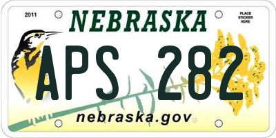 NE license plate APS282