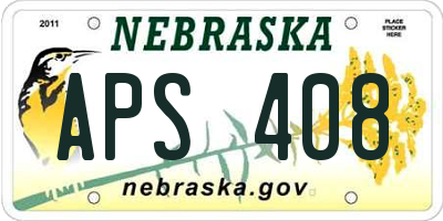 NE license plate APS408