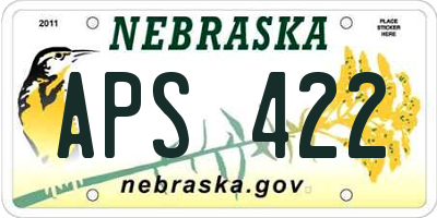 NE license plate APS422
