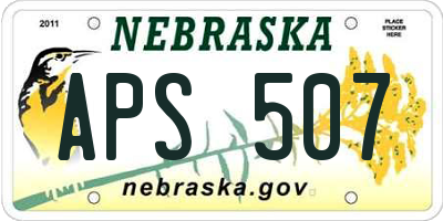 NE license plate APS507