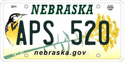 NE license plate APS520