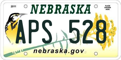 NE license plate APS528