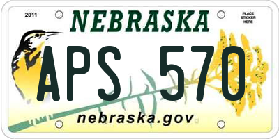NE license plate APS570