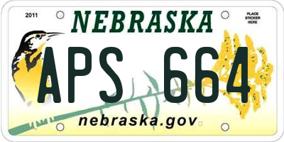 NE license plate APS664