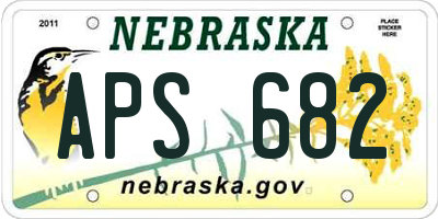 NE license plate APS682