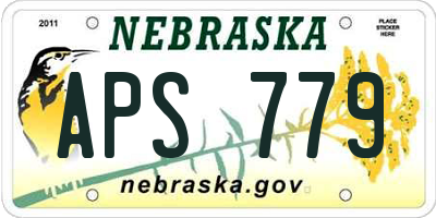 NE license plate APS779
