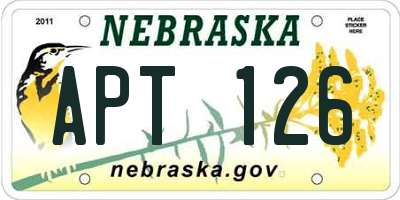 NE license plate APT126