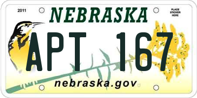 NE license plate APT167