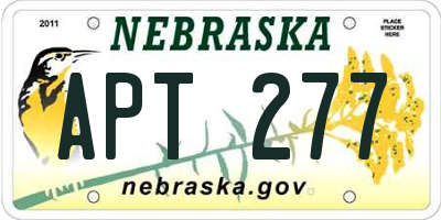 NE license plate APT277