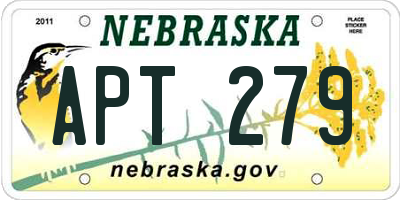 NE license plate APT279