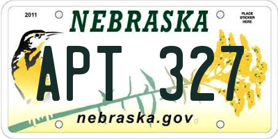 NE license plate APT327