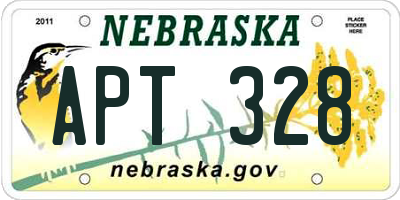 NE license plate APT328