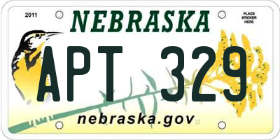 NE license plate APT329