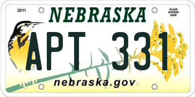 NE license plate APT331