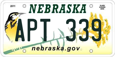 NE license plate APT339