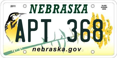 NE license plate APT368