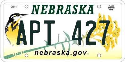 NE license plate APT427