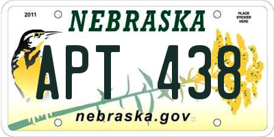 NE license plate APT438