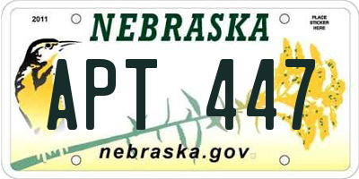 NE license plate APT447