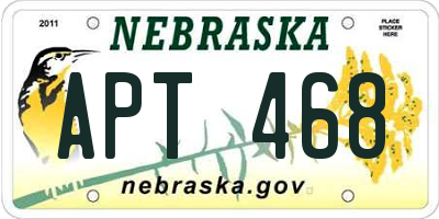 NE license plate APT468