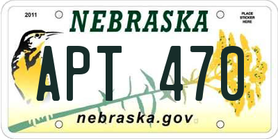 NE license plate APT470