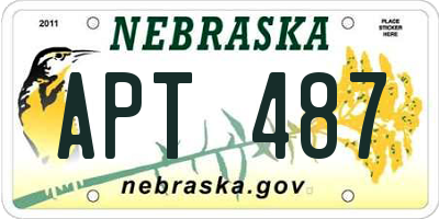 NE license plate APT487
