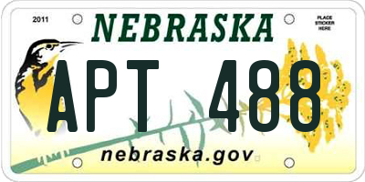 NE license plate APT488