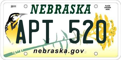 NE license plate APT520