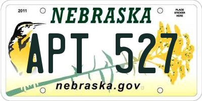 NE license plate APT527