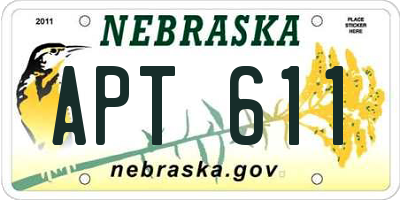 NE license plate APT611