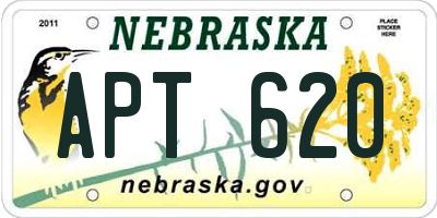 NE license plate APT620