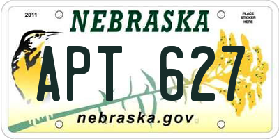 NE license plate APT627
